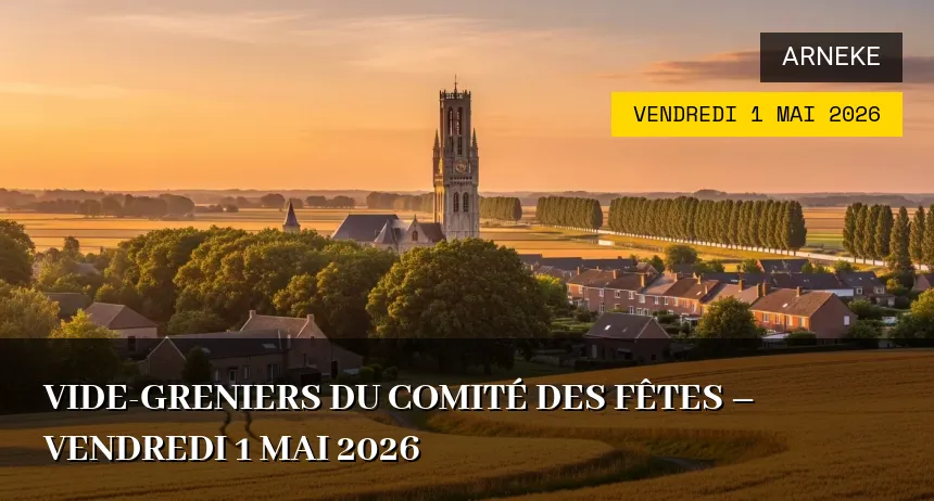Affiche de l'événement : Vide-greniers du Comité des Fêtes – Vendredi 1 Mai 2026