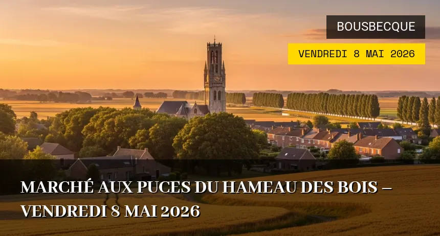 Affiche de l'événement : Marché aux puces du Hameau des Bois – Vendredi 8 Mai 2026