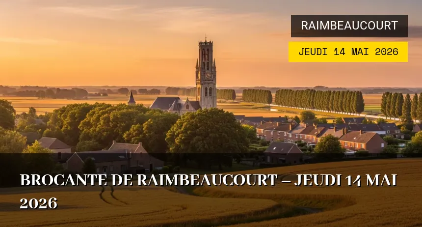 Affiche de l'événement : Brocante de Raimbeaucourt – Jeudi 14 Mai 2026