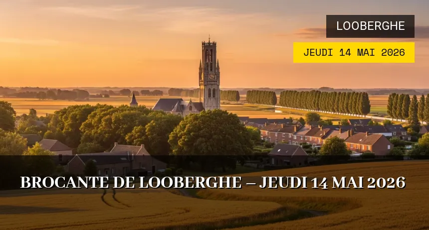 Affiche de l'événement : Brocante de Looberghe – Jeudi 14 Mai 2026