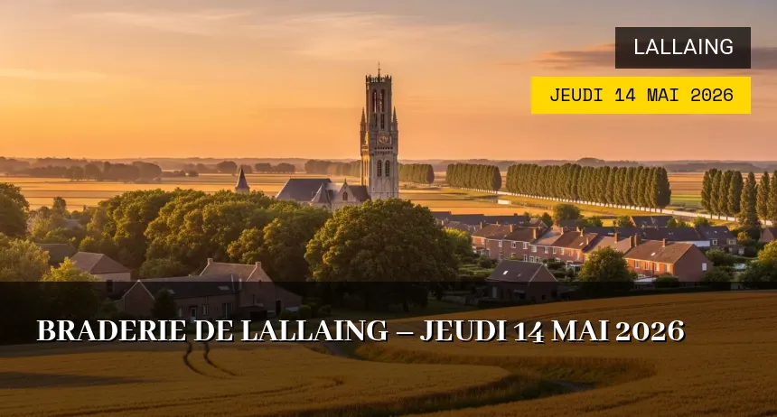 Affiche de l'événement : Braderie de Lallaing – Jeudi 14 Mai 2026