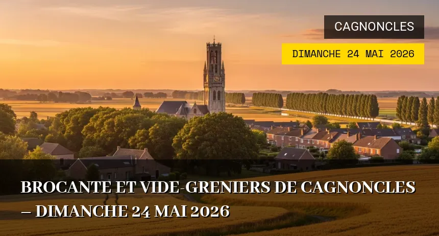 Affiche de l'événement : Brocante et Vide-greniers de Cagnoncles – Dimanche 24 Mai 2026