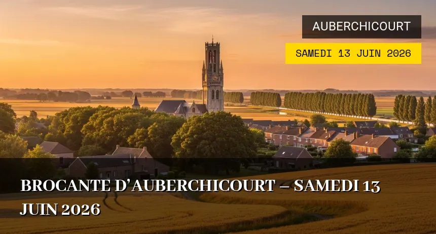Affiche de l'événement : Brocante d&rsquo;Auberchicourt – Samedi 13 Juin 2026