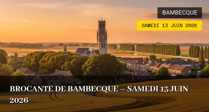 Affiche de l'événement : Brocante de Bambecque – Samedi 13 Juin 2026