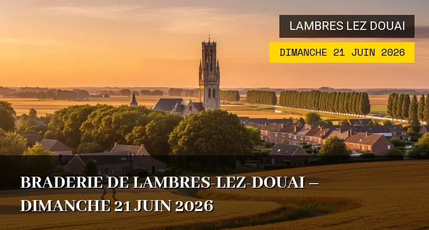 Affiche de l'événement : Braderie de Lambres-lez-Douai – Dimanche 21 Juin 2026