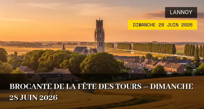 Affiche de l'événement : Brocante de la Fête des Tours – Dimanche 28 Juin 2026