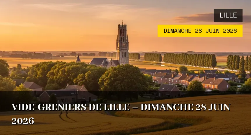 Affiche de l'événement : Vide-greniers de Lille – Dimanche 28 Juin 2026