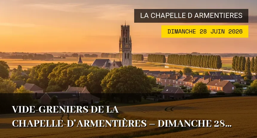 Affiche de l'événement : Vide-greniers de La Chapelle-d&rsquo;Armentières – Dimanche 28 Juin 2026
