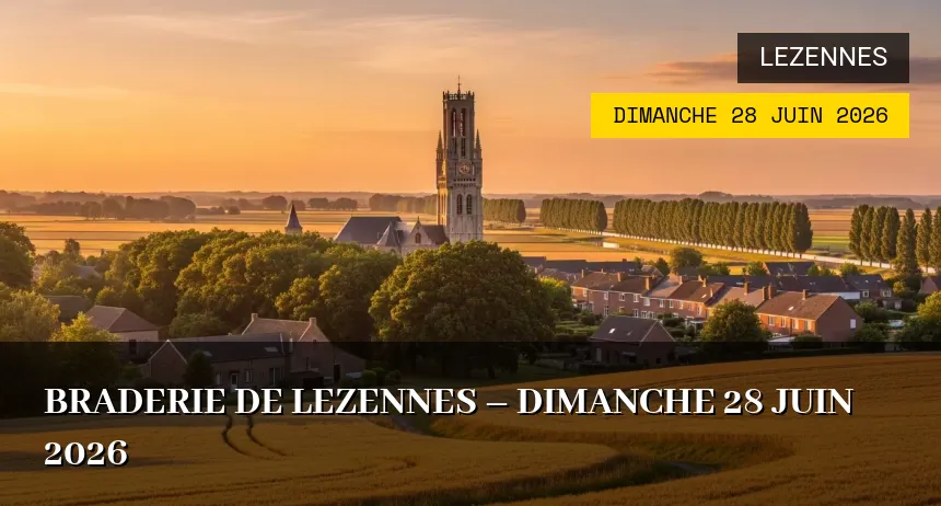 Affiche de l'événement : Braderie de Lezennes – Dimanche 28 Juin 2026