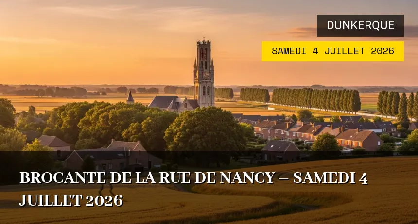 Affiche de l'événement : Brocante de la Rue de Nancy – Samedi 4 Juillet 2026