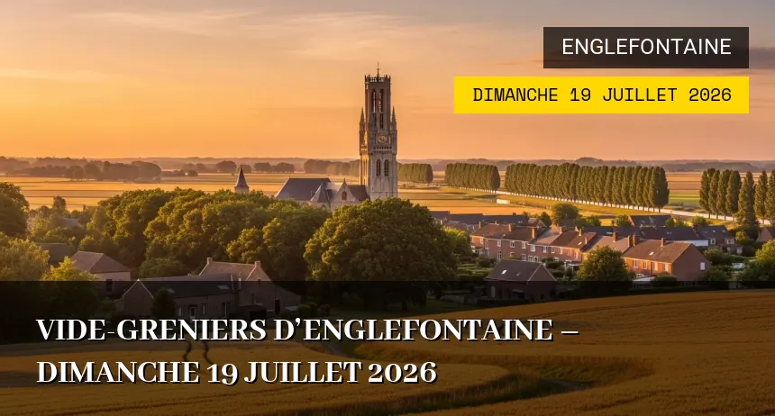Affiche de l'événement : Vide-greniers d&rsquo;Englefontaine – Dimanche 19 Juillet 2026