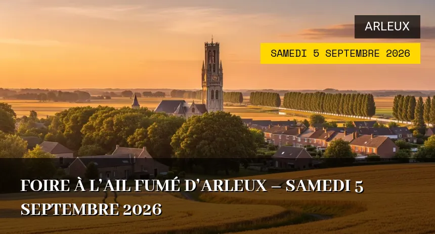 Affiche de l'événement : Foire à l&rsquo;ail fumé d&rsquo;Arleux – Samedi 5 Septembre 2026