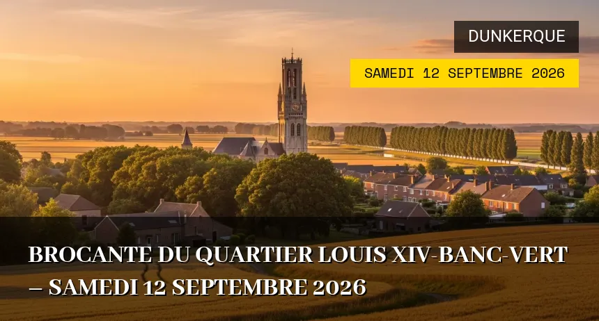 Affiche de l'événement : Brocante du quartier Louis XIV-Banc-Vert – Samedi 12 Septembre 2026