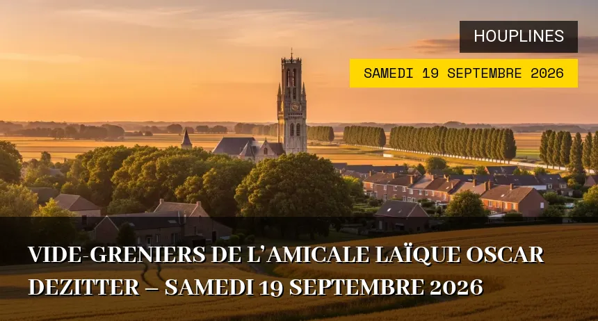 Affiche de l'événement : Vide-greniers de l&rsquo;Amicale Laïque Oscar Dezitter – Samedi 19 Septembre 2026