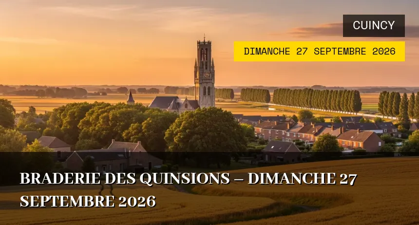 Affiche de l'événement : Braderie des Quinsions – Dimanche 27 Septembre 2026