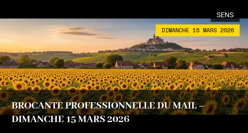 Affiche de l'événement : Brocante Professionnelle du Mail – Dimanche 15 Mars 2026