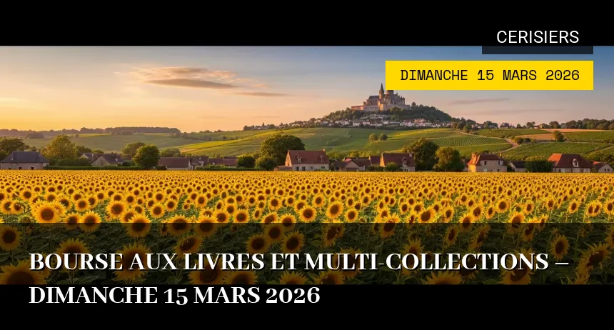 Affiche de l'événement : Bourse aux Livres et Multi-collections – Dimanche 15 Mars 2026
