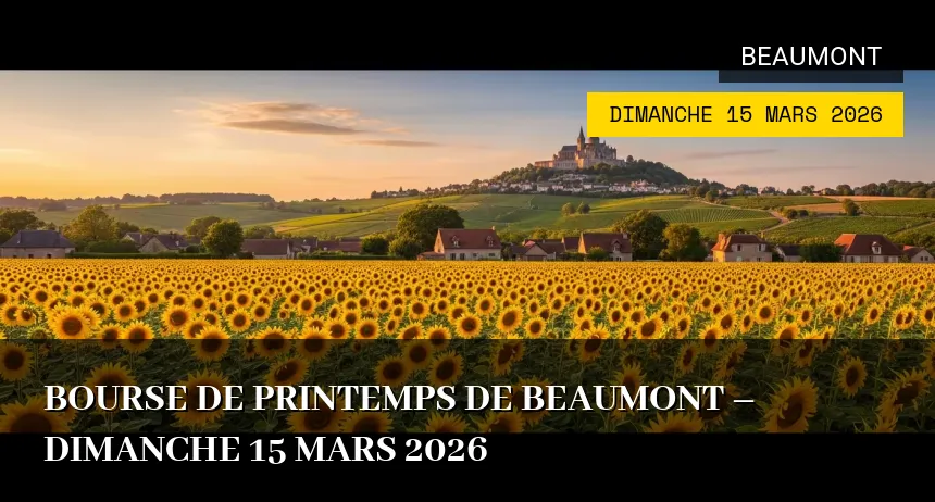 Affiche de l'événement : Bourse de Printemps de Beaumont – Dimanche 15 Mars 2026