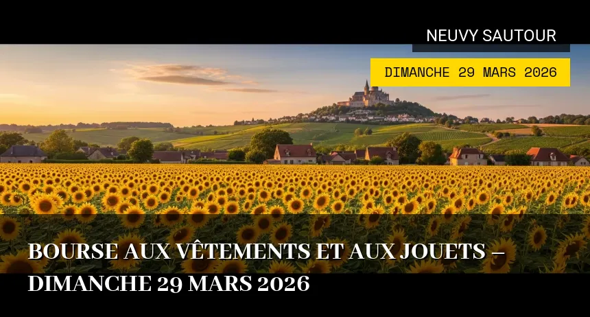 Affiche de l'événement : Bourse aux Vêtements et aux Jouets – Dimanche 29 Mars 2026