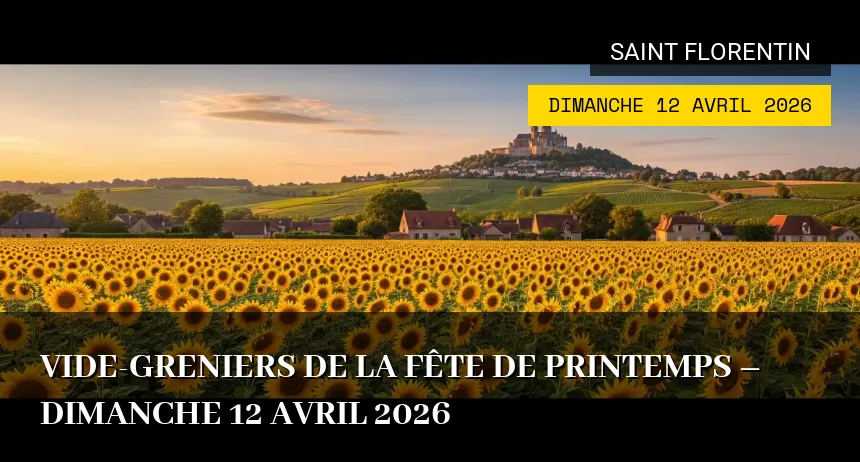 Affiche de l'événement : Vide-greniers de la Fête de Printemps – Dimanche 12 Avril 2026