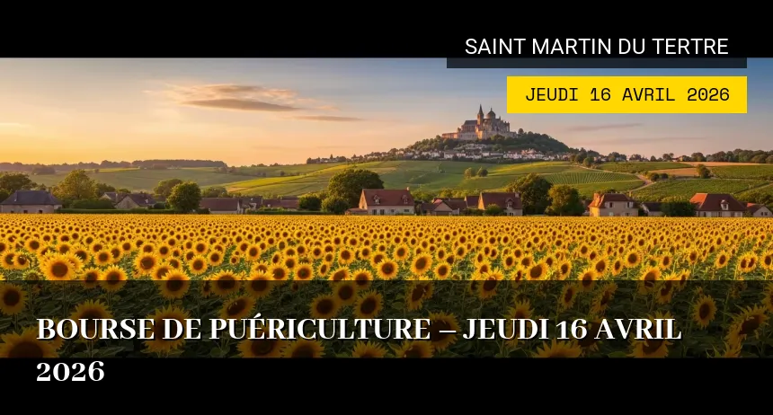 Affiche de l'événement : Bourse de Puériculture – Jeudi 16 Avril 2026