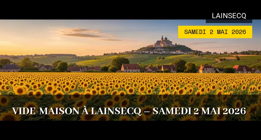Affiche de l'événement : Vide-maison à Lainsecq – Samedi 2 Mai 2026