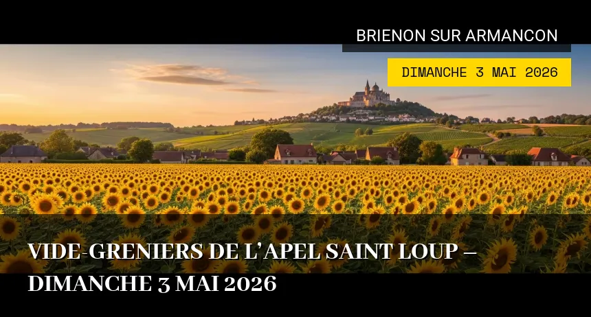 Affiche de l'événement : Vide-greniers de l&rsquo;Apel Saint Loup – Dimanche 3 Mai 2026