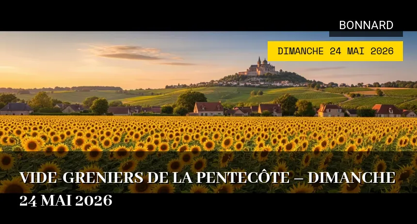 Affiche de l'événement : Vide-greniers de la Pentecôte – Dimanche 24 Mai 2026
