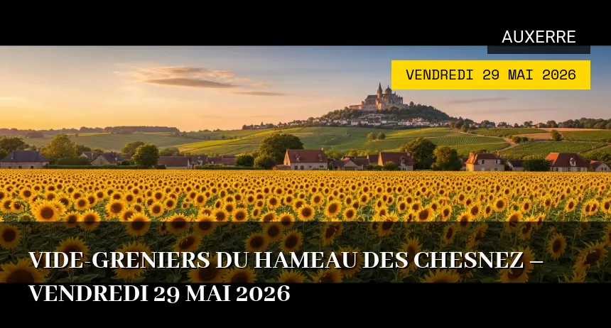 Affiche de l'événement : Vide-greniers du Hameau des Chesnez – Vendredi 29 Mai 2026