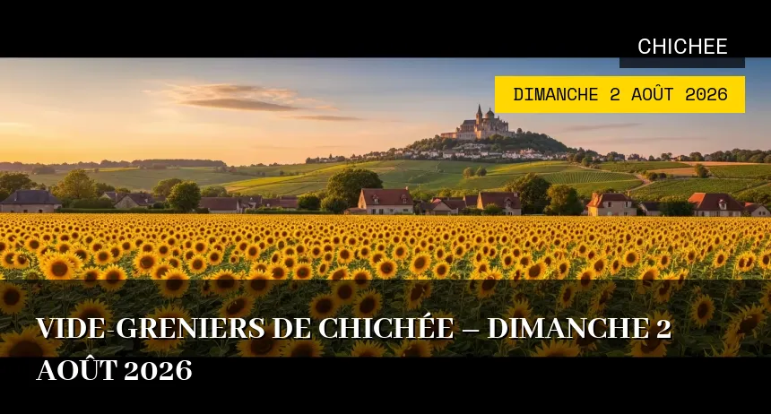 Affiche de l'événement : Vide-greniers de Chichée – Dimanche 2 Août 2026