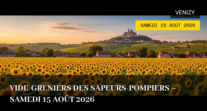 Affiche de l'événement : Vide-greniers des Sapeurs-Pompiers – Samedi 15 Août 2026