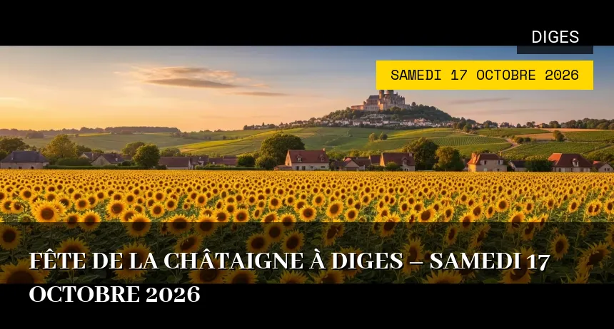 Affiche de l'événement : Fête de la Châtaigne à Diges – Samedi 17 Octobre 2026