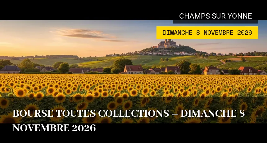 Affiche de l'événement : Bourse toutes collections – Dimanche 8 Novembre 2026