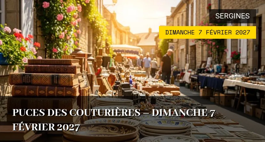 Affiche de l'événement : Puces des Couturières – Dimanche 7 Février 2027