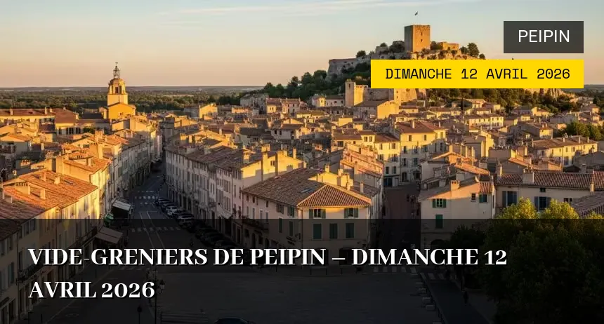 Affiche de l'événement : Vide-greniers de Peipin – Dimanche 12 Avril 2026
