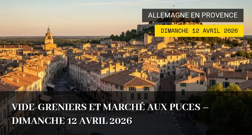 Affiche de l'événement : Vide-greniers et Marché aux Puces – Dimanche 12 Avril 2026