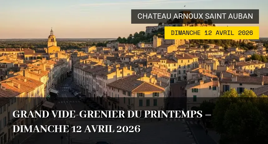 Affiche de l'événement : Grand Vide-grenier du Printemps – Dimanche 12 Avril 2026