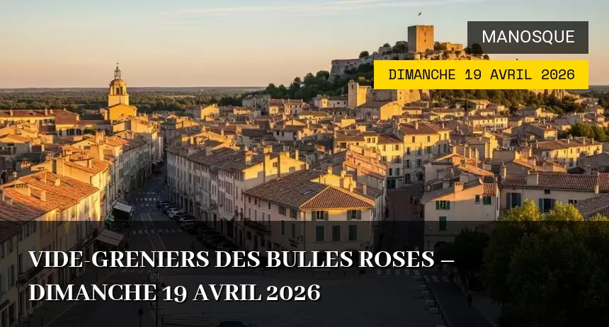 Affiche de l'événement : Vide-greniers des Bulles Roses – Dimanche 19 Avril 2026