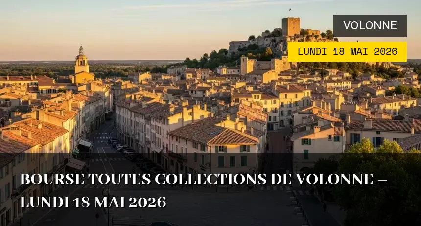 Affiche de l'événement : Bourse Toutes Collections de Volonne – Lundi 18 Mai 2026