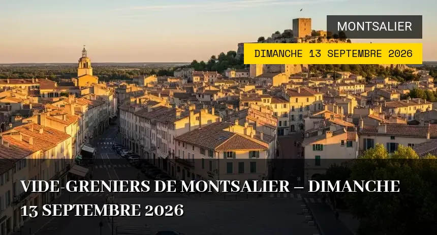 Affiche de l'événement : Vide-greniers de Montsalier – Dimanche 13 Septembre 2026