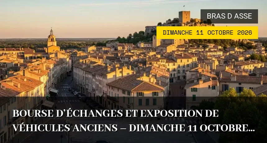 Affiche de l'événement : Bourse d&rsquo;échanges et Exposition de Véhicules Anciens – Dimanche 11 Octobre 2026