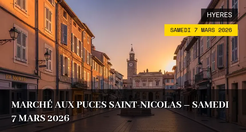 Affiche de l'événement : Marché aux Puces Saint-Nicolas – Samedi 7 Mars 2026