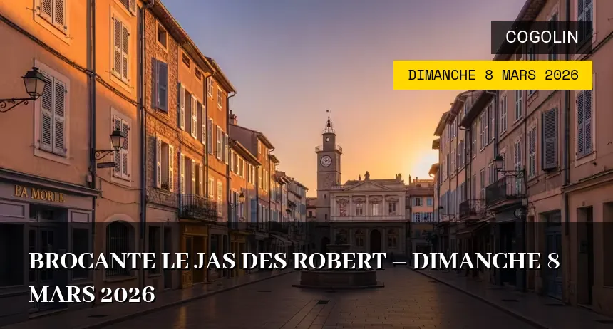 Affiche de l'événement : Brocante Le Jas des Robert – Dimanche 8 Mars 2026