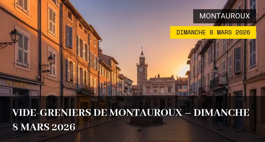 Affiche de l'événement : Vide-greniers de Montauroux – Dimanche 8 Mars 2026