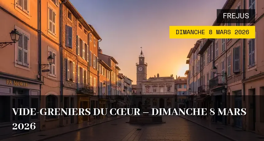 Affiche de l'événement : Vide-greniers du Cœur – Dimanche 8 Mars 2026