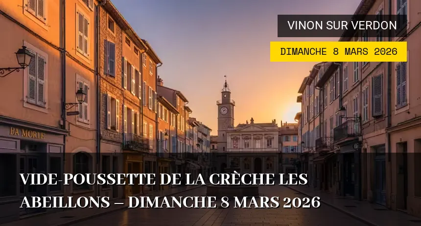 Affiche de l'événement : Vide-poussette de la Crèche Les Abeillons – Dimanche 8 Mars 2026