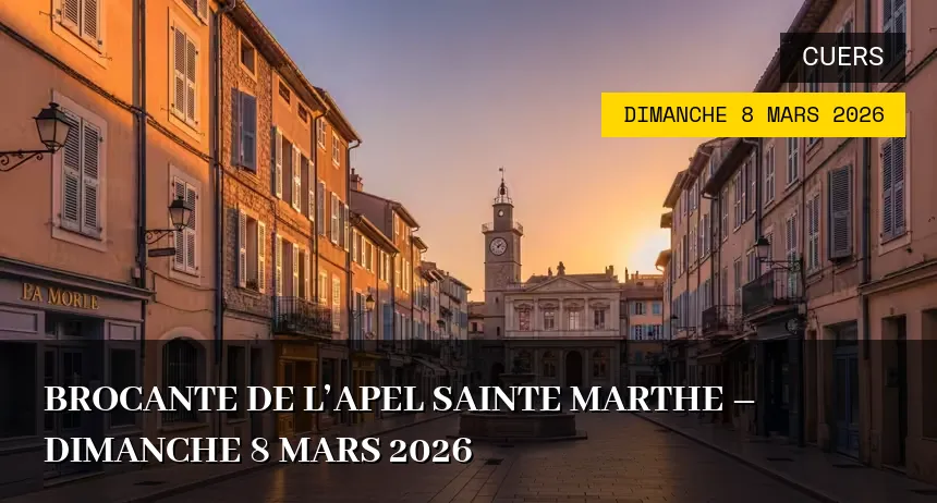 Affiche de l'événement : Brocante de l&rsquo;APEL Sainte Marthe – Dimanche 8 Mars 2026