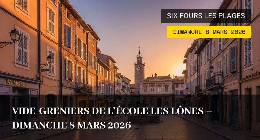 Affiche de l'événement : Vide-greniers de l&rsquo;école les Lônes – Dimanche 8 Mars 2026