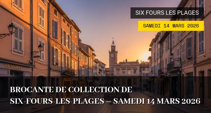 Affiche de l'événement : Brocante de Collection de Six-Fours-les-Plages – Samedi 14 Mars 2026