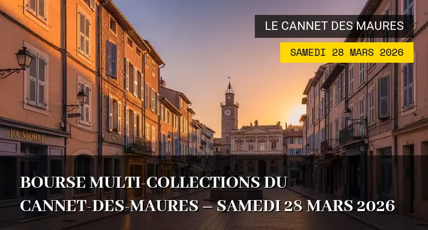 Affiche de l'événement : Bourse Multi-collections du Cannet-des-Maures – Samedi 28 Mars 2026